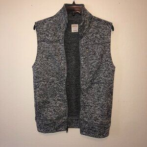 🌞 Merona Sweater Vest Gray Heather Napoleon Pocket Size Small Women Target Zip